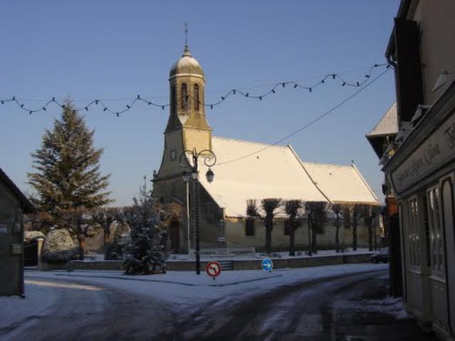 Village sous la neige