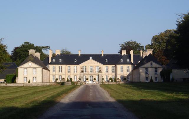 Audrieu (Normandie, France). Le château.