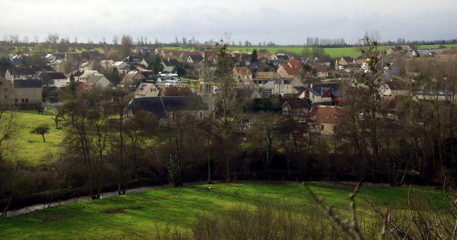 Vue partielle du village de Laize-la-Ville en Calvados.