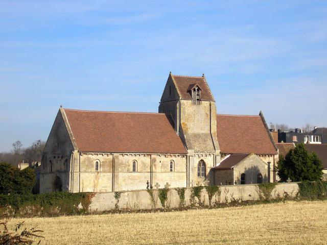Église Saint-Martin de Colombelles (Calvados, France), inscrite à l'inventaire supplémentaire des monuments historiques (ISMH, 16/05/1927).