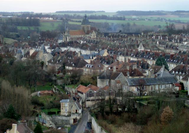 Vue générale de falaise (Calvados, Normandie, région basse-Normandie)