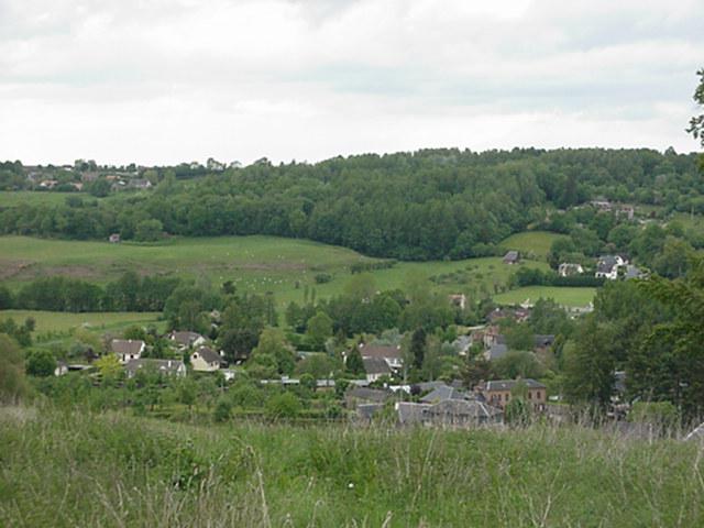 Hermival les Vaux vue aérienne du Bourg