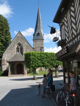 Village centre Moyaux, Normandy, France