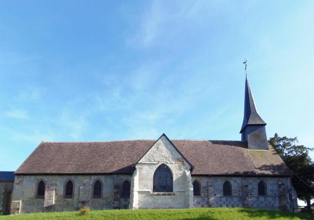 Norolles (Normandie, France). L'église Saint-Denis.