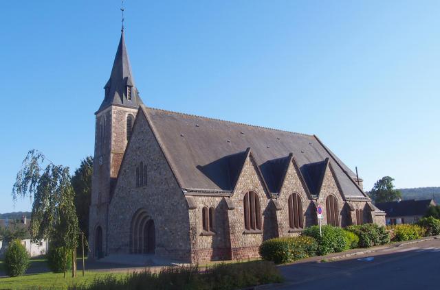 Jurques (Normandie, France). L'église Notre-Dame.
