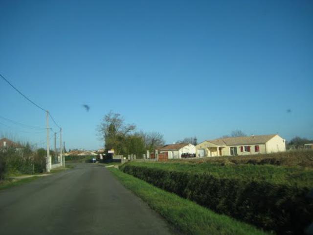 La route de Châteauneuf, à VIBRAC (Charente).