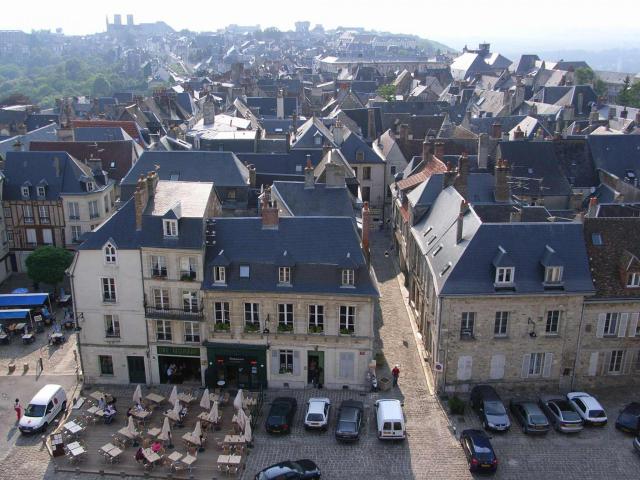 Vue du centre de Laon (Aisne (Picardie, France).