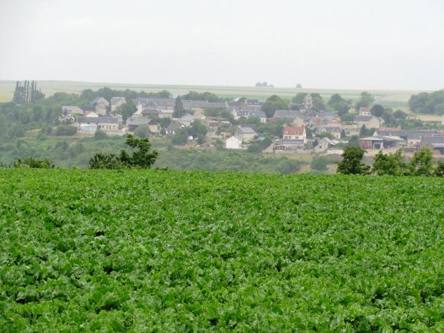 Chavigny (Aisne) le village vue du sud