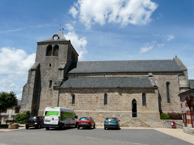L'église Saint-Privat de Saint-Privat, Corrèze, France.