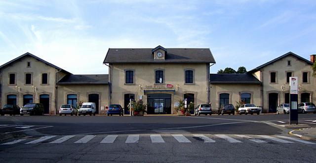 La gare d’Ussel (Corrèze, Limousin, France).