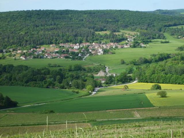 le Val de Vergy et Messanges vus depuis Curtil-Vergy (Bourgogne)