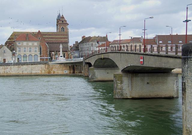 La Saône, Saint-Jean de Losne, Côte-d'Or, Bourgogne, FRANCE