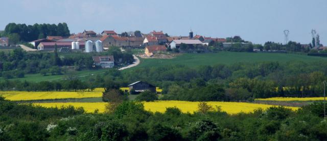 Hauteville-lès-Dijon vu de Fontaine-lès-Dijon, Côte-d'Or, Bourgogne,FRANCE