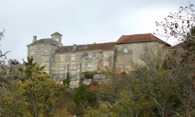 Salmaise (Côte-d'Or) France - Le château vu du village