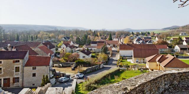 Diénay depuis le parvis de l'église