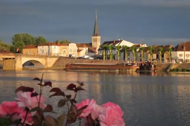 Saint-Jean-de-Losne, vue sur Losne (rs)