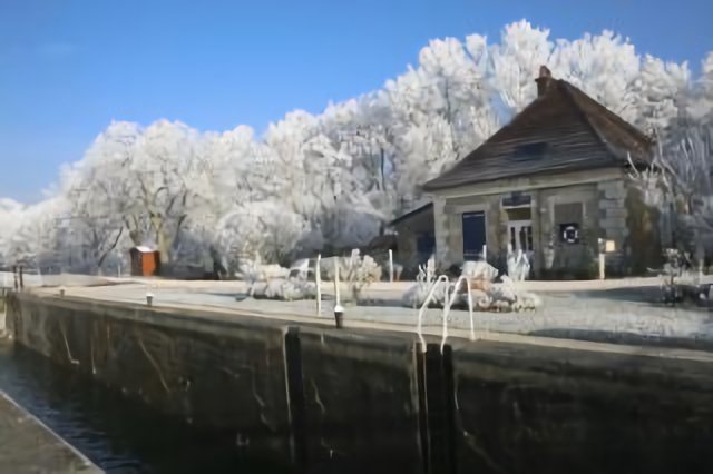 Canal de Bourgogne sous la neige - Décembre 2007
