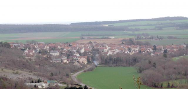 vue panoramique de Messigny et Ventoux, Côte d'Or, Bourgogne, FRANCE
