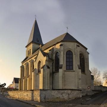 Dommiers, le chevêt de l'église