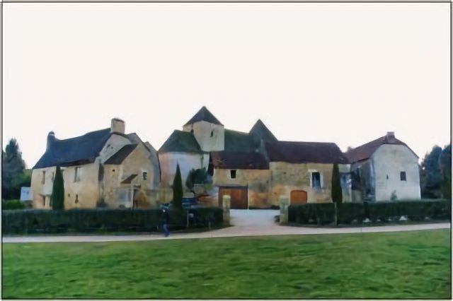 ARCHIGNAC [24] : vue d'ensemble du village depuis le Nord-Est.