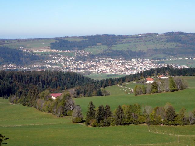 La ville de Morteau vue du hameau des Sarrazins