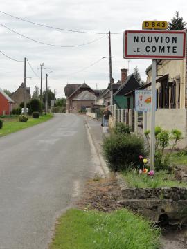Nouvion-le-Comte (Aisne) city limit sign