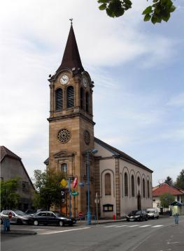 Le temple luthérien à Grand-Charmont