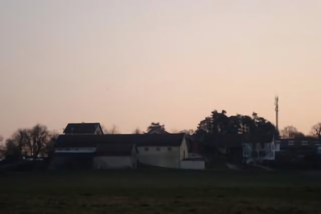 Coucher de soleil sur la ferme des buis