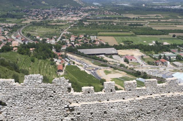La vallée vue des remparts du château de Crussol
