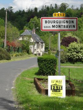 Bourguignon-sous-Montbavin (Aisne) city limit sign