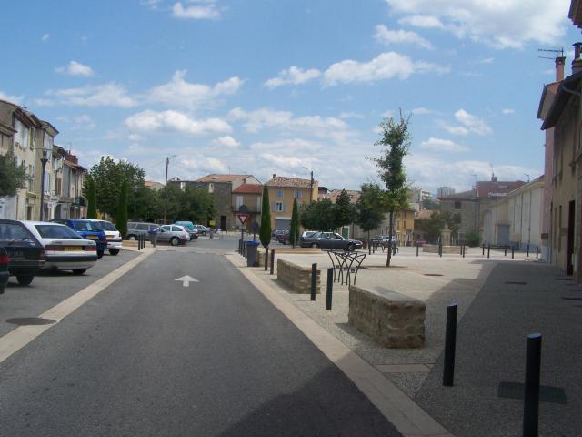 The French commune of Bourg-lès-Valence center, in the department of Drôme.