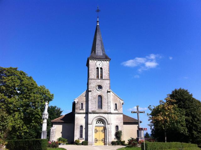 Eglise Saint-Pancrace de Cormoz, Ain, France.