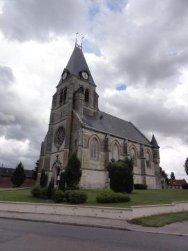 Étreillers (Aisne) église Saint-Cyr-et-Sainte-Julitte