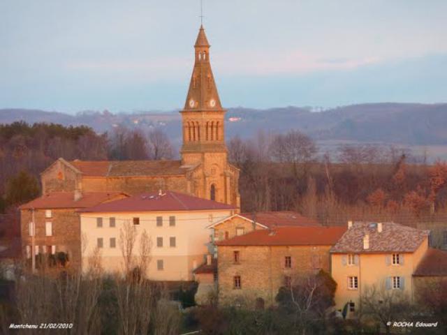 Coucher de soleil sur Montchenu