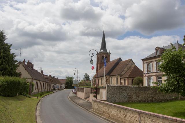 Vue du village des Barils (Eure, Normandie, France)