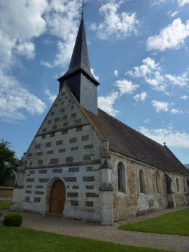 Grosly-sur-Risle (Eure, Fr) église Saint-Léger
