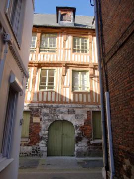 Quillebeuf (Eure, Normandie, France) Maison à pan de bois, 80 Grande Rue