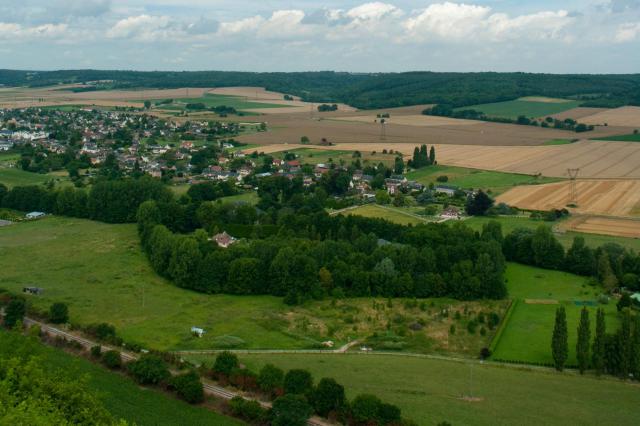 Photographie de l'Ile Sainte-Hélène depuis la colline des Deux-Amants