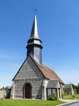 L'église Saint-Hilaire à Nogent-le-Sec (Eure, Normandie, France).