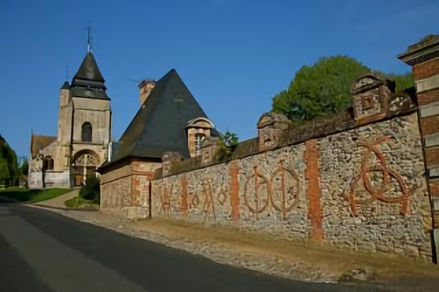 France-Normandie-chateau-eglise du Haut menilles