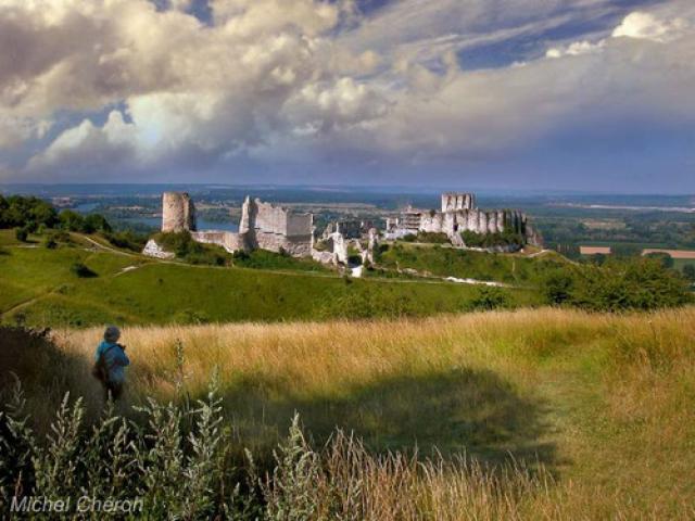 Château Gaillard vu de la colline