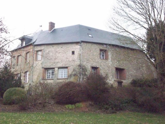 Ancien château de type donjon-chemise sur motte, qui daterait du début du XIe siècle, faisant face à l'église.